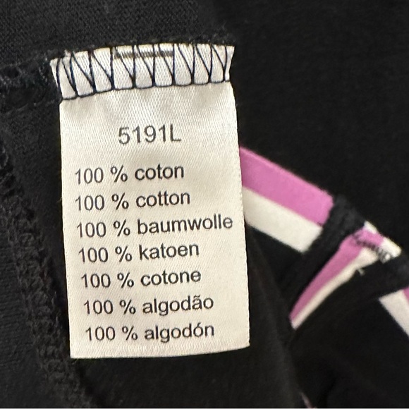 Lacoste Black Purple/Pink Long Cardigan Sweater 3/4 Sleeve Cotton Womens S - Picture 7 of 7